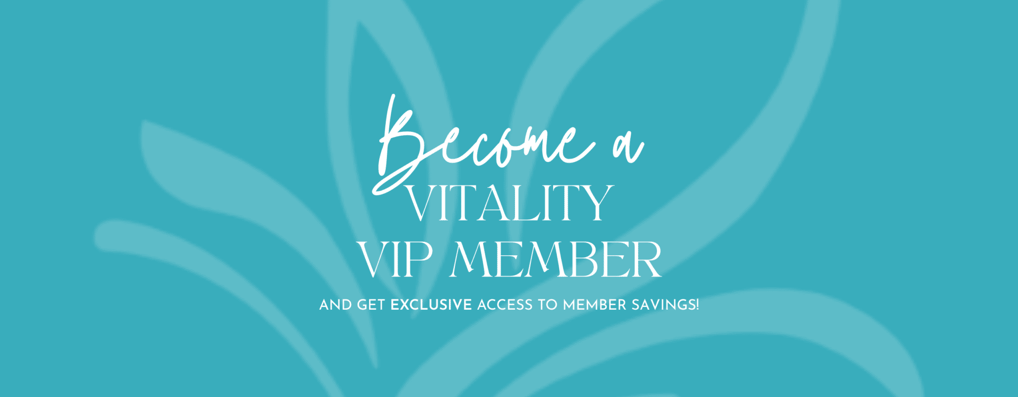 become a vitality vip member 1020 × 340 px Banner Landscape